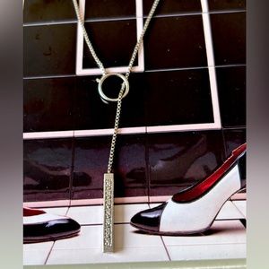 White gold Diamond Lariat Necklace